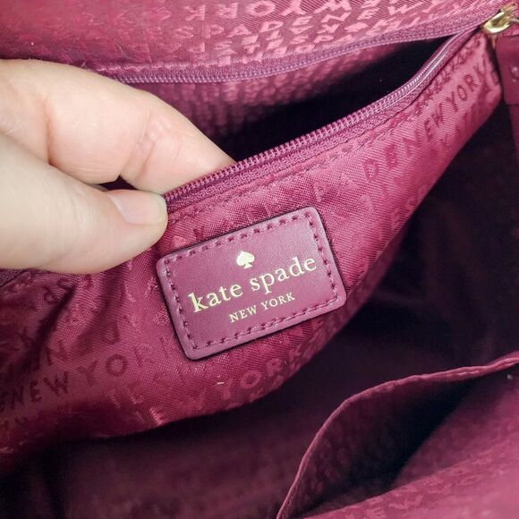 Kate Spade Red Plum Savannah Parliament Square Satchel Bag - Picture 3 of 12